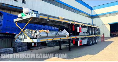 40 Ft 3 Axle Flatbed Semi Trailer will Sent to Harare Zimbabwe