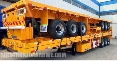 3 Axle Flatbed Tractor Trailer will be Shipped to Harare Zimbabwe