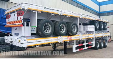 3 Axle Flatbed Truck Trailer will be Sent to in Zimbabwe