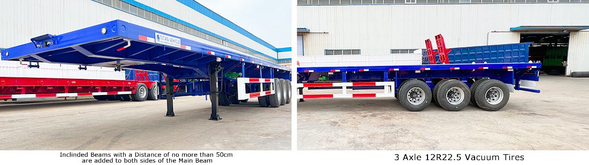 3 Axle Flatbed Trailer Prices | Flat Bed Semi Trailer for Sale in Zimbabwe