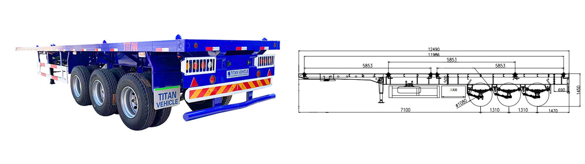 3 Axle Flatbed Trailer Prices | Flat Bed Semi Trailer for Sale in Zimbabwe