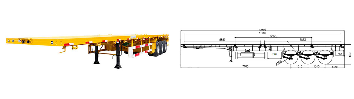 40 Foot 3 Axle Flatbed Trailer for Sale Near me in Zimbabwe
