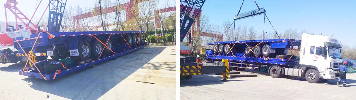 3 Axle 40ft Flatbed Truck Trailer - Flatbed Tractor Trailer for Sale in Zimbabwe