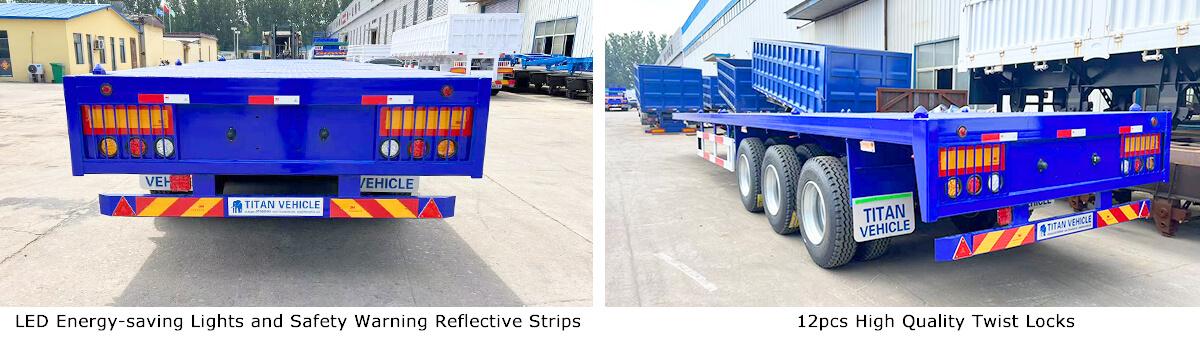 3 Axle 40ft Flatbed Truck Trailer - Flatbed Tractor Trailer for Sale in Zimbabwe