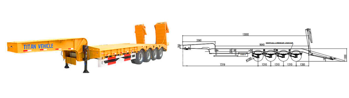 100 Ton Lowbed | 4 Axle Low Bed Trailer Truck for Sale in Zimbabwe
