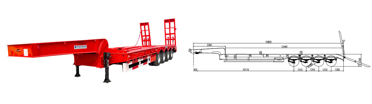 100 Ton Lowbed | 4 Axle Lowbed Truck for Sale in Zimbabwe