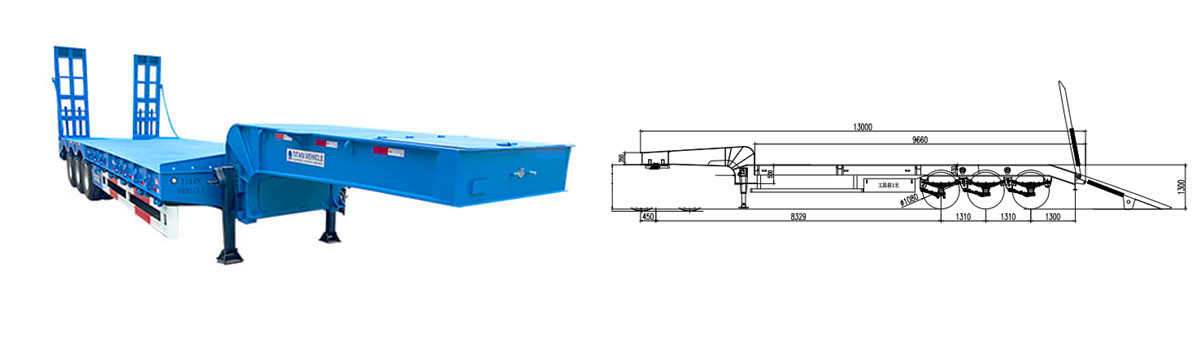 3 Axle 60 Ton Low Bed Trailer for Sale Price in Zimbabwe