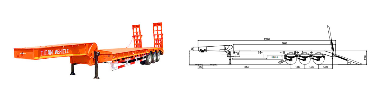 Semi Bed Trailer - 3 Axle Low Bed Semi Trailer for Sale in Zimbabwe