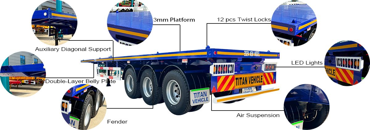 2024 New Type Flatbed Truck Trailer for Sale in Zimbabwe