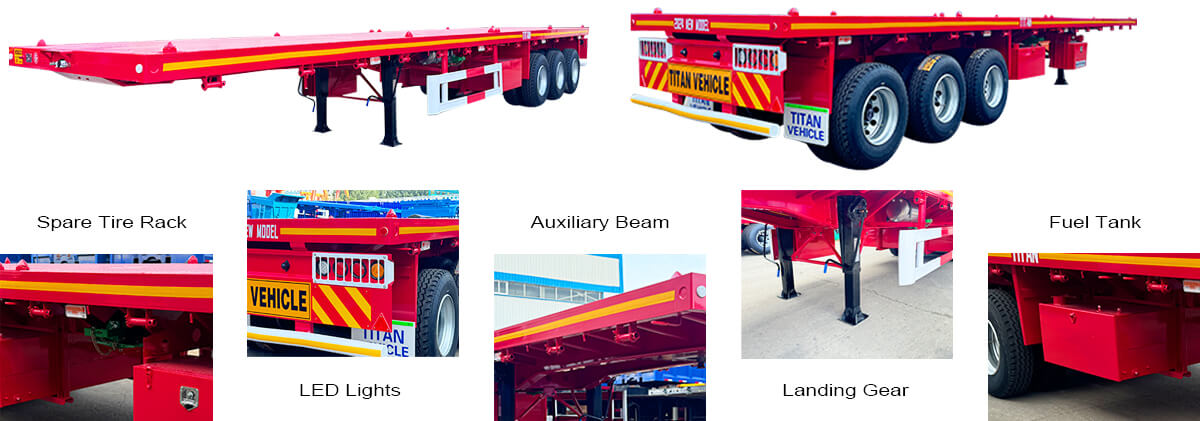 2024 New Type Flatbed Truck Trailer for Sale in Zimbabwe