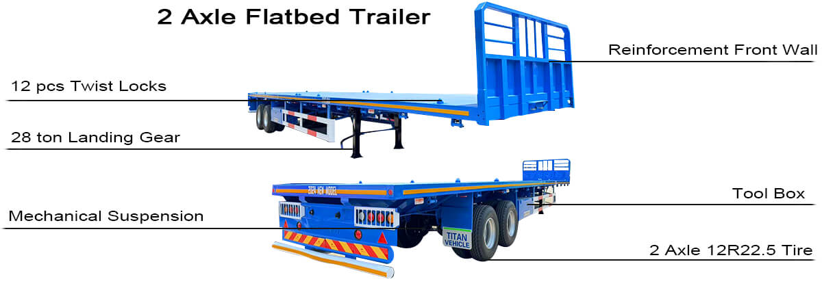 2024 New Type Flatbed Truck Trailer for Sale in Zimbabwe