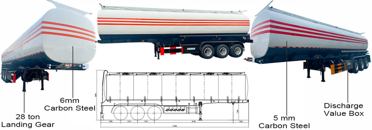 3 Axle Diesel Tanker Trailer for Sale in Zimbabwe