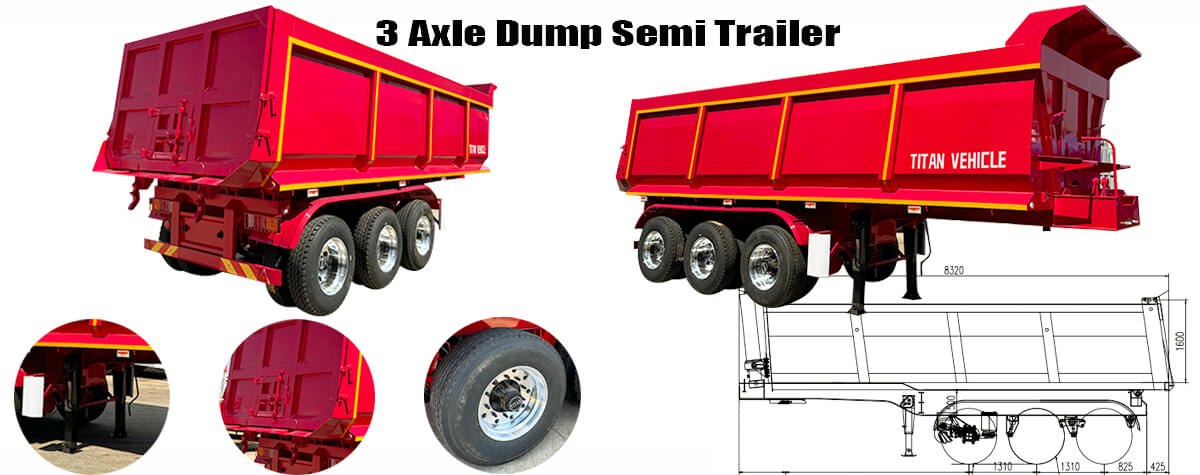 3 Axle Semi Dump Trailer for Sale in Zimbabwe