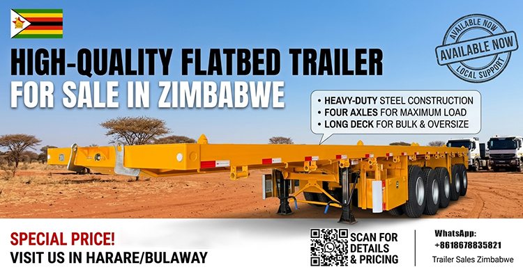 30 ton-120 ton lowbed trailer for sale Zimbabwe