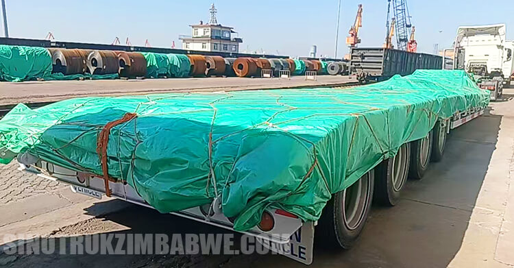 4 Axle 100 ton Lowbed Truck Trailer for Sale in Zimbabwe