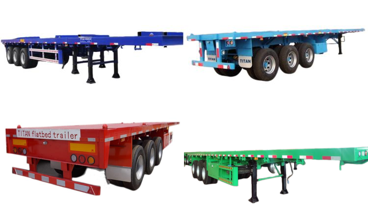 Flatbed Semi Trailer | 20/40/45/48 Ft Container Flat Bed Truck Trailer for Sale in Zimbabwe