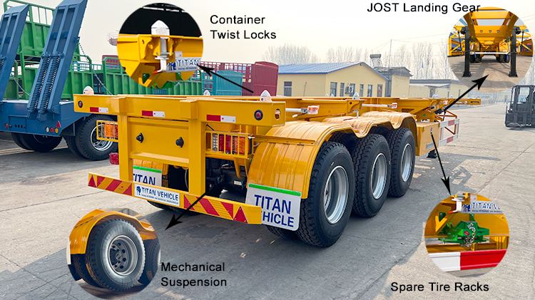 3 Axle Skeletal Trailer - Container Chassis - Container Trailer for Sale in Zimbabwe