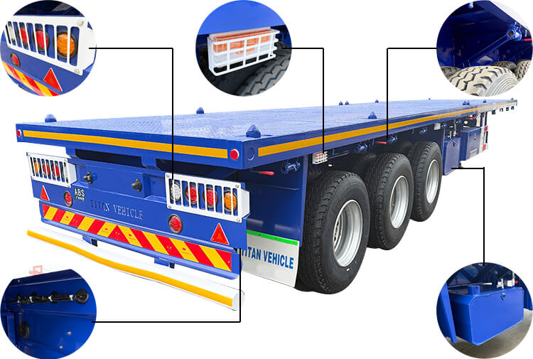 Flatbed Trailer in Zimbabwe | 40ft Container Flatbed Semi Trailer for Sale Price in Zimbabwe Harare