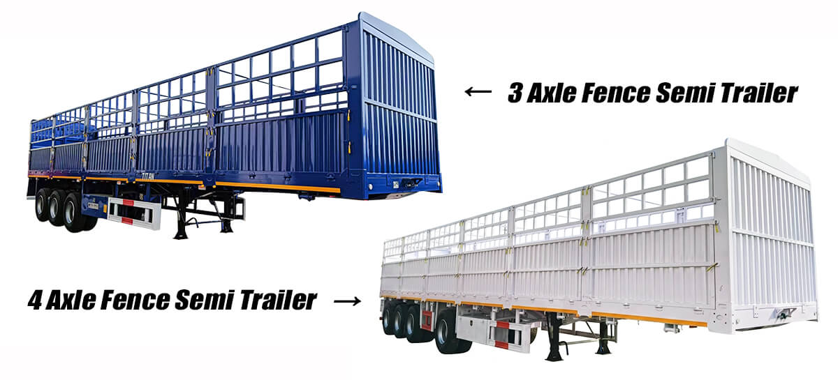 Fence Semi Trailer | Fence Cargo Trailer for Sale in Zimbabwe