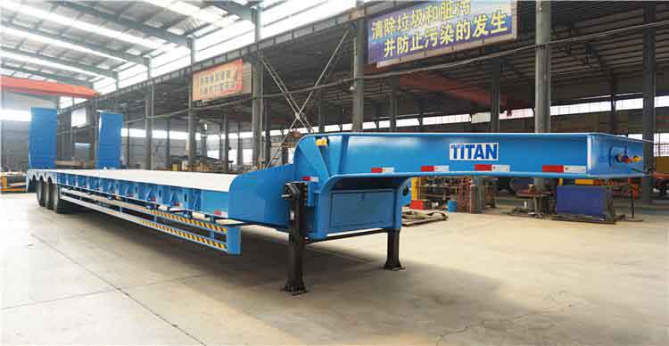 Tri Axle 80T Low Bed Truck Trailer Price for Sale in Zimbabwe Mutare