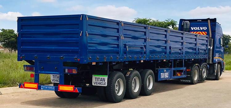 Tri Axle Grain Transport Trailer with Side Boards for Sale in Zimbabwe Bulawayo