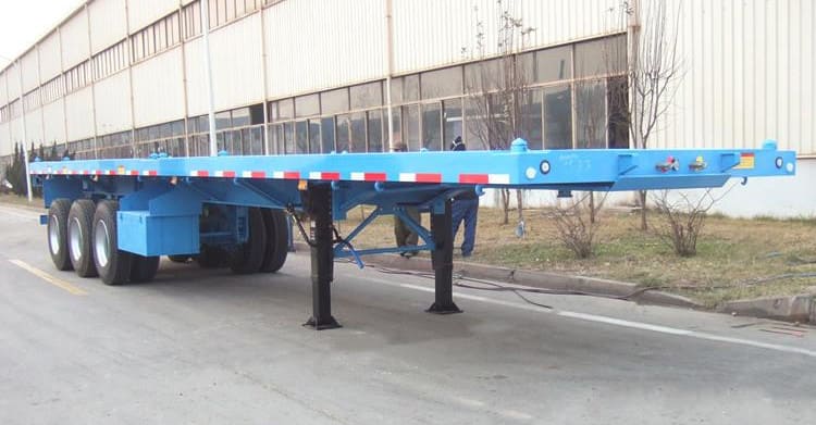 China Tri Axle 40 Foot Flatbed Trailer for Sale in Zimbabwe Gweru