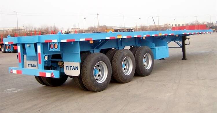 China Tri Axle 40 Foot Flatbed Trailer for Sale in Zimbabwe Gweru
