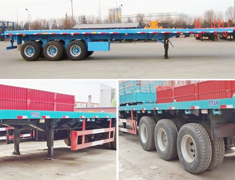 China Tri Axle 40 Foot Flatbed Trailer for Sale in Zimbabwe Gweru