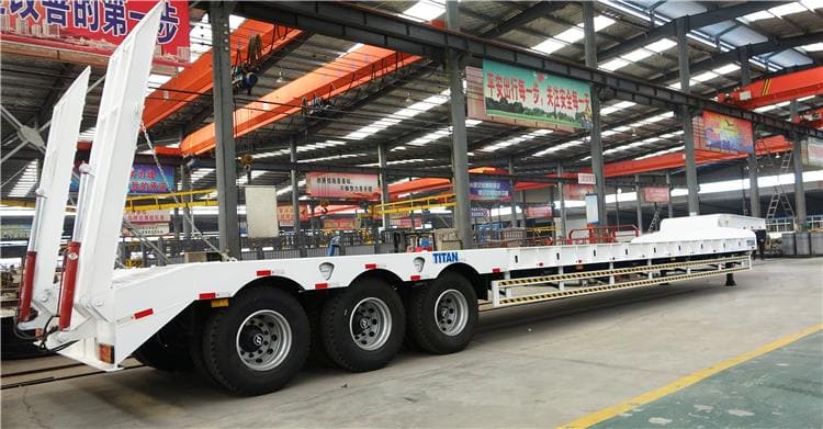 3 Axle 40Ft Semi Low Bed Truck Trailer for Sale Price in Zimbabwe Harare