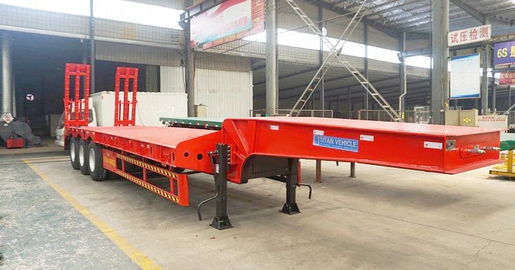 China 50 Ton Excavator Low Loader Trailer for Sale in Zimbabwe Bulawayo