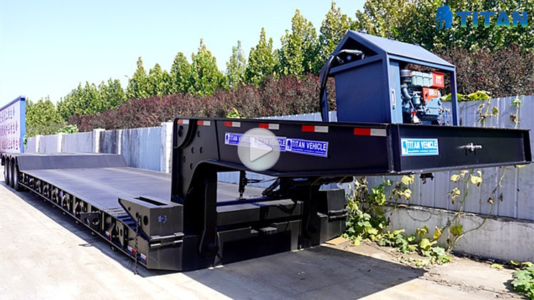 China 120 Ton Detachable Gooseneck Trailers for Sale in Ghana Tamale