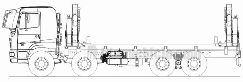 20ft container side loader truck trailer
