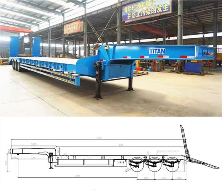 40 Feet Low Bed Trailer Manufacturers in Zimbabwe Harare