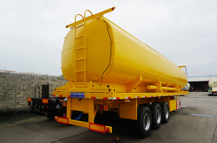3 axles oil tankers trailer with flatbed