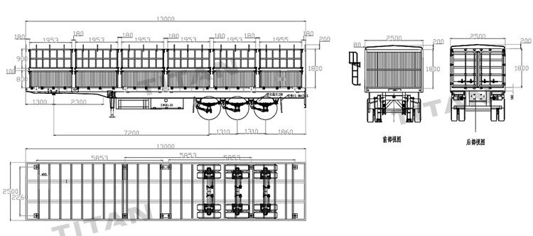 China 3 Axle 60 Ton Fence Cargo Truck Trailer for Sale in Zimbabwe Mutare