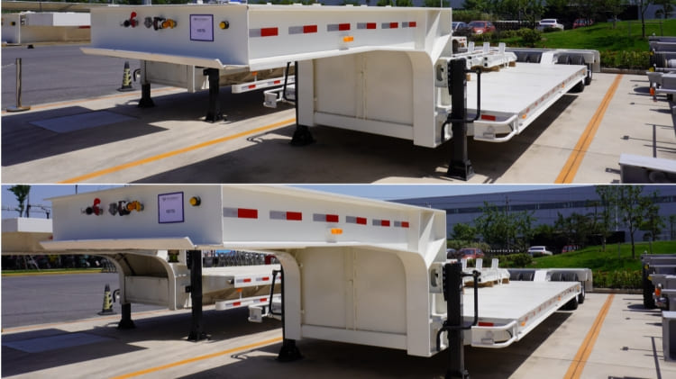 2 Line 4 Axle 100t Heavy Duty Lowbed Trailer Transport for Sale in Zimbabwe