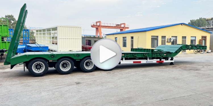 4 Axle 80 Ton Low Bed Semi Trailer with Ladder for Sale in Zimbabwe Harare