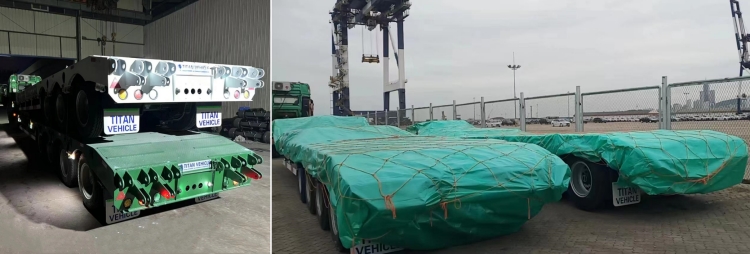 4 Axle 80 Ton Low Bed Semi Trailer with Ladder for Sale in Zimbabwe Harare