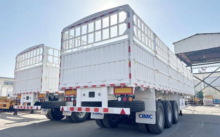 CIMC Livestock Fence Poultry Semi Trailer for Sale in Zimbabwe | Animal Cattle Transport Trailers