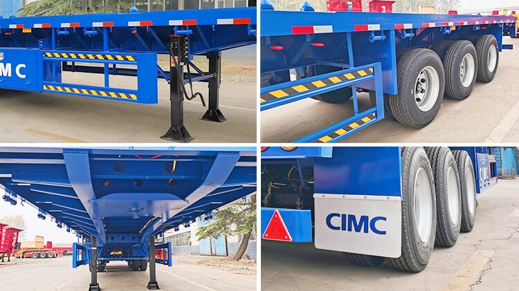 Flatbed Semi Trailer Manufacture - CIMC 3 Axle Flatbed Trailer for Sale in Harare Zimbabwe