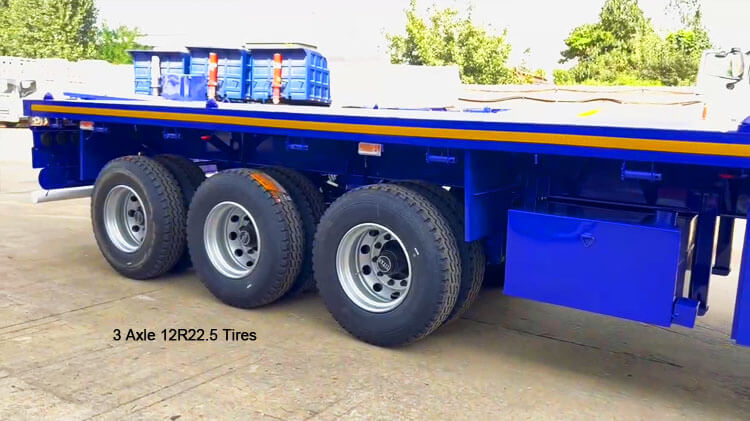 3 Axle 40Ft Container Flatbed Semi Trailer for Sale Price in Zimbabwe Bulawayo