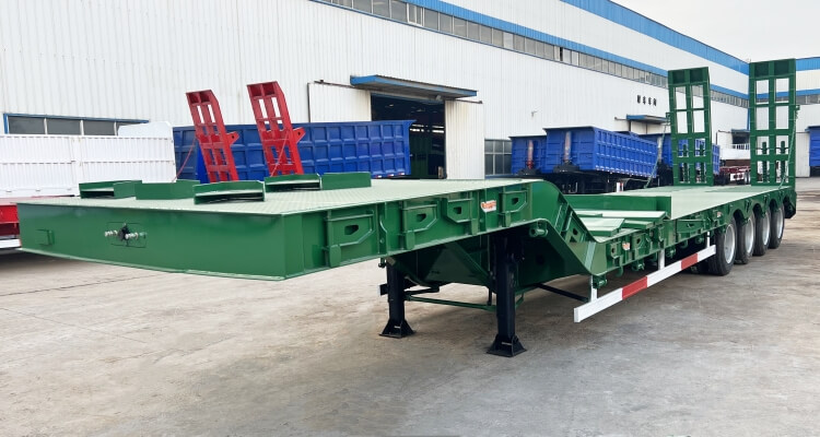 80ton 4 Axle Low Bed Trailer Price for Sale in Bulawayo Zimbabwe