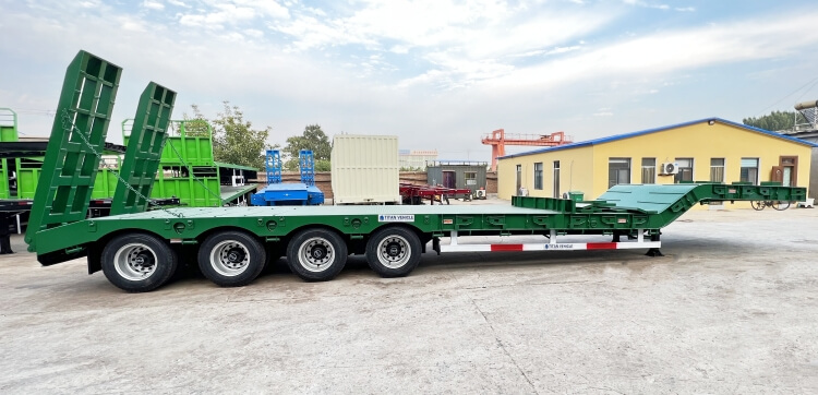 80ton 4 Axle Low Bed Trailer Price for Sale in Bulawayo Zimbabwe