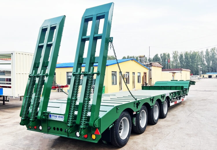80ton 4 Axle Low Bed Trailer Price for Sale in Bulawayo Zimbabwe