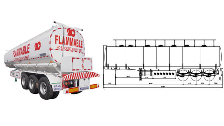 45000 Liters Petrol Tanker Trailers for Sale in Zimbabwe Harare