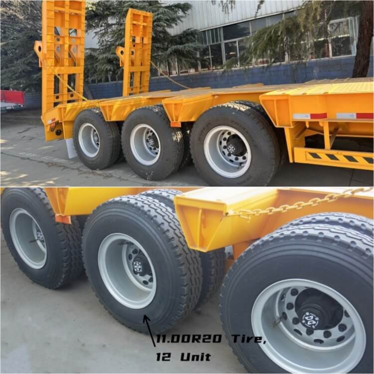 CIMC 3 Axle 80 Ton Low Bed Truck Trailer for Sale in Zimbabwe