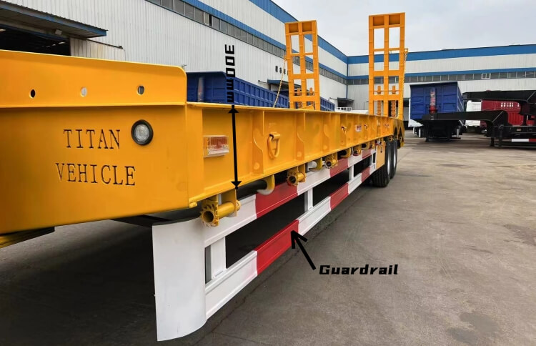 Semi Low Bed Trailer Price in Zimbabwe Mutare | 50 Ton Low Bed Trailer Truck | 2 Axle Low Bed Trailer