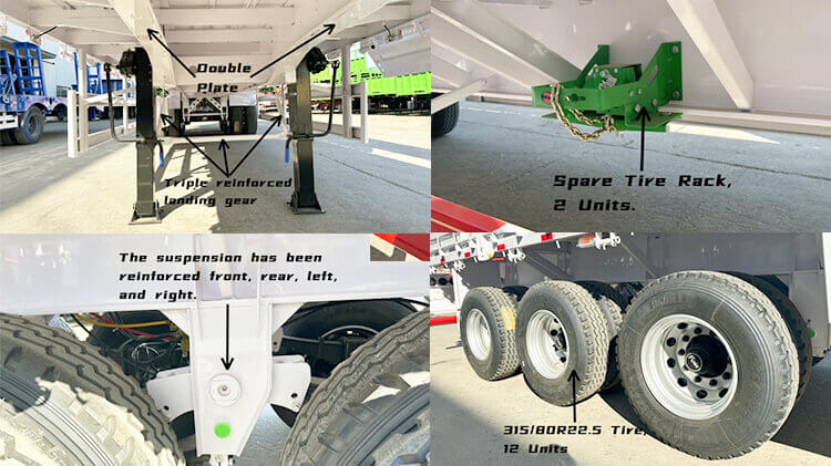 60 Ton Tri Axle Grain Trailer for Sale Near Me in Zimbabwe