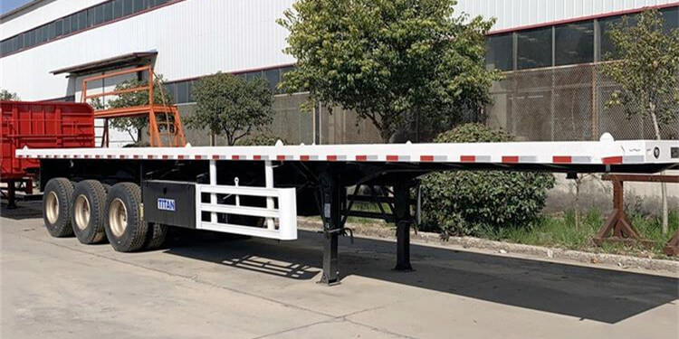 Tri Axle 40 Foot Container Flat Bed Trailer for Sale Price in Zimbabwe Gweru