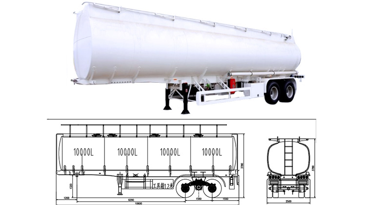 2 Axles 40000L Diesel Tanker Trailer